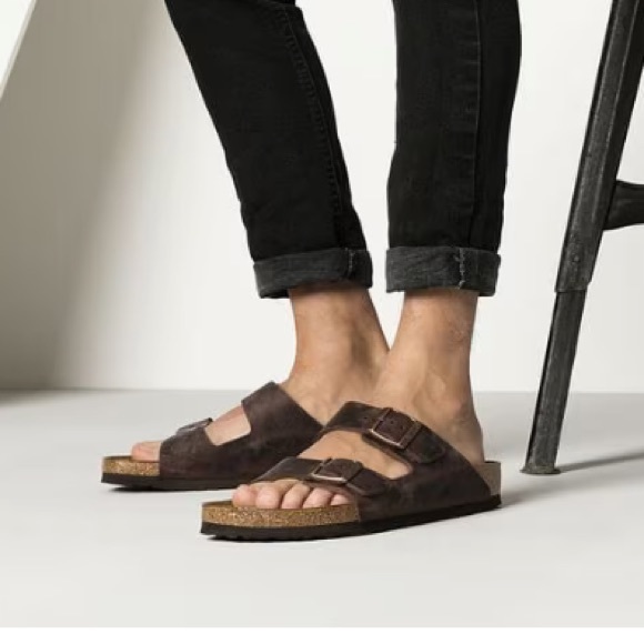 Brown Oiled Leather habana Birkenstock Sandals size 6-6.5 - Picture 5 of 8